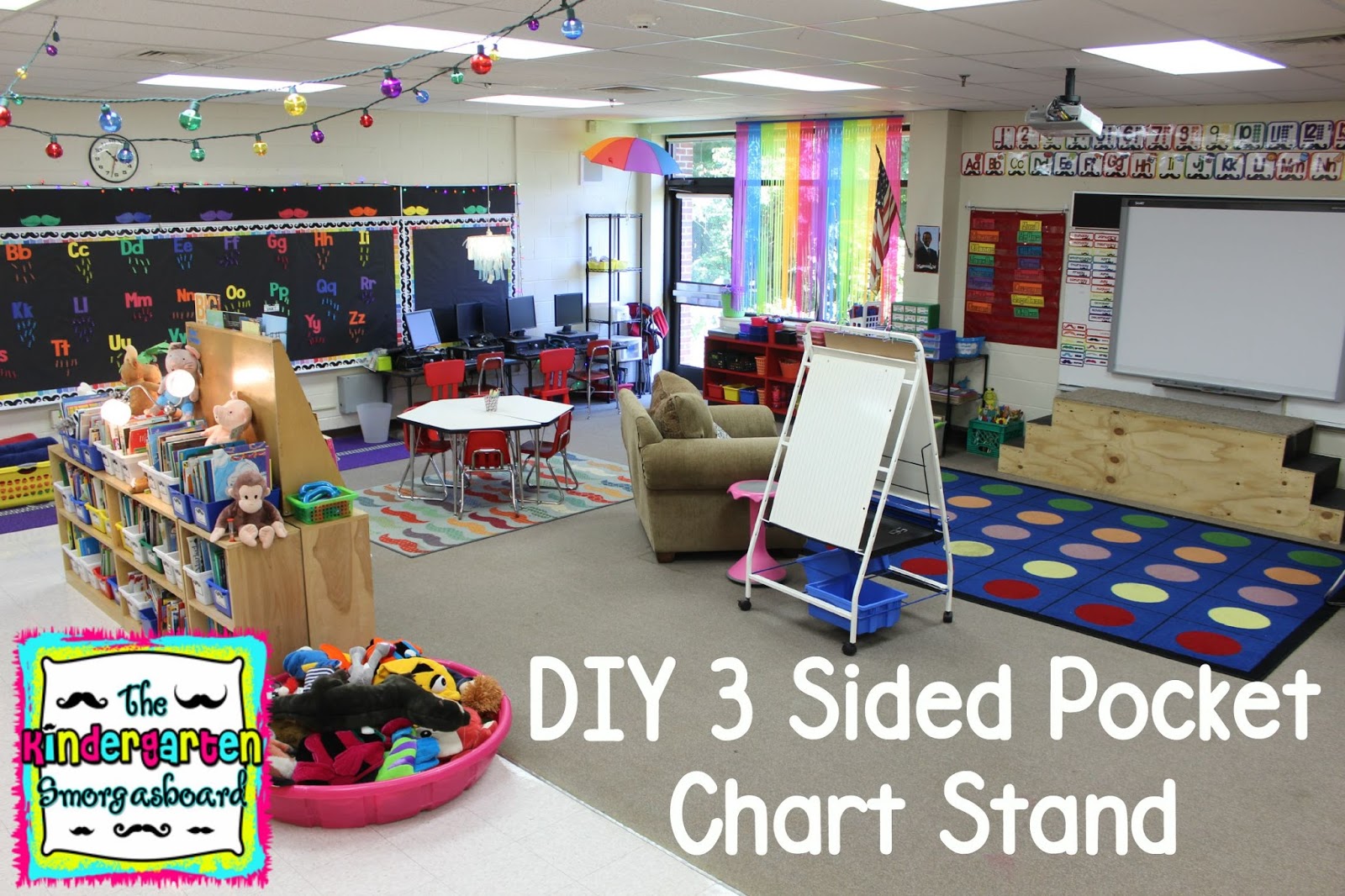 A Kindergarten DIY 3 Sided Pocket Chart Stand Smedley's